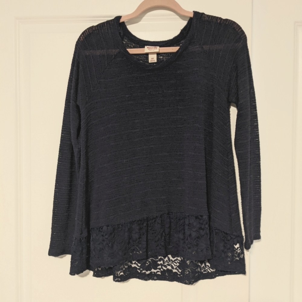 Mossimo long sleeve top with mesh details